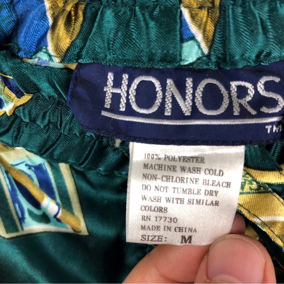 Vintage 90’s Honor’s Satin Cigar Box Sleep Pants - Picture 4 of 9